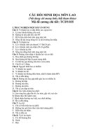 Trắc nghiệm môn Lao  Chưa có đáp án