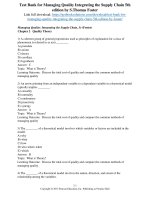 Test bank for managing quality integrating the supply chain 5th edition by foster 