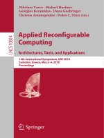 Applied reconfigurable computing  architectures, tools, and applications 2018 