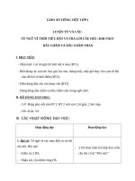 Giáo án Tiếng Việt 2 tuần 20 bài: Luyện từ và câu  Mở rộng vốn từ: từ ngữ về thời tiết, Đặt và trả lời câu hỏi Khi nào?, Dấu chấm, dấu chấm than