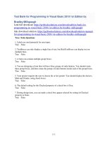Download test bank for programming in visual basic 2010 1st edition by bradley millspaugh 