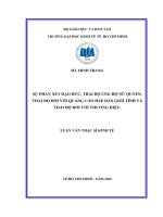 SỰ PHÁN XÉT ĐẠO ĐỨC, THÁI ĐỘ ỦNG HỘ NỮ QUYỀN, THÁI ĐỘ ĐỐI VỚI QUẢNG CÁO HẤP DẪN GIỚI TÍNH VÀ THÁI ĐỘ ĐỐI VỚI THƯƠNG HIỆU