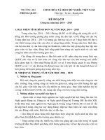 KẾ HOẠCH CÔNG TÁC NĂM 2014.2015