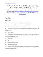 Test bank for the united states health care system combining business health and delivery 2nd edition by austin 