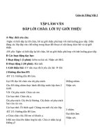 Giáo án Tiếng Việt 2 tuần 19 bài: Tập làm văn  Đáp lời chào, lời tự giới thiệu