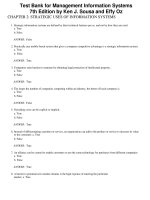 Download test bank for management information systems 7th edition by ken j  sousa and effy oz 