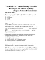 Test bank for clinical nursing skills and techniques 7th edition by perry download 