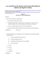 Law and ethics in the business environment 8th edition by halbert and ingulli test bank 