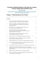 Test bank for marketing research 10th edition by AAker kumar day and leone 