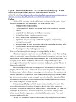 Logic and contemporary rhetoric the use of reason in everyday life 12th edition by cavender kahane solution manual 