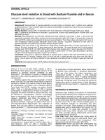 So sánh giá trị huyết tương chống đông heparin và huyết thanh khi đo glucose huyết