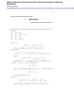 Solutions manual for friendly introduction to numerical analysis 1st edition by bradie 