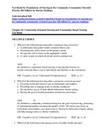 Test bank for foundations of nursing in the community community oriented practice 4th edition by marcia stanhope 
