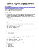 Test bank for interpersonal relationships professional communication skills for nurses 7th edition by arnold 