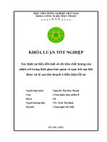 Xác định sự biến đổi một số chỉ tiêu chất lượng của  nhãn rời trong thời gian bảo quản và tạm trữ sau khi  được xử lý sau thu hoạch ở điều kiện tối ưu
