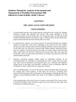 Solutions manual for analysis of investments and management of portfolios international 10th edition by reilly brown download 