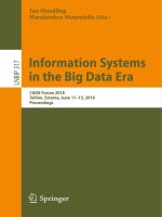 Information systems in the big data era 2018 