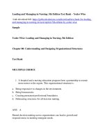 Test bank for leading and managing in nursing revised reprint 5th edition by yoder wise 