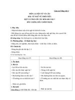 Giáo án Tiếng Việt 2 tuần 20 bài: Luyện từ và câu  Mở rộng vốn từ: từ ngữ về thời tiết, Đặt và trả lời câu hỏi Khi nào?, Dấu chấm, dấu chấm than