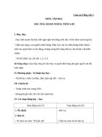 Giáo án Tiếng Việt 2 tuần 20 bài: Tập đọc  Ông Mạnh Thắng Thần Gió