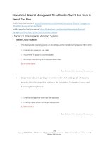 International financial management 7th edition by eun resnick test bank 
