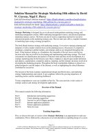 Solution manual for strategic marketing 10th edition by cravens piercy 