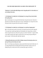 CÂU HỎI NHẬN ĐỊNH VÀ ĐÁP ÁN CÔNG PHÁP QUỐC TẾ