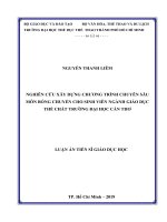 Nghiên cứu xây dựng chương trình chuyên sâu môn bóng chuyền cho sinh viên ngành giáo dục thể chất Trường Đại học Cần Thơ (Luận án tiến sĩ)