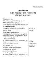 Giáo án Tiếng Việt 2 tuần 16 bài: Tập làm văn  Khen ngợi. Kể ngắn về con vật. Lập thời gian biểu