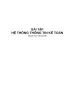 Bài tập Hệ thống thông tin kế toán