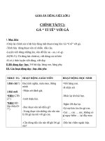 Giáo án Tiếng Việt 2 tuần 17 bài: Chính tả  Tập chép: Gà tỉ tê với gà. Phân biệt AOAU, RDGI, ETEC