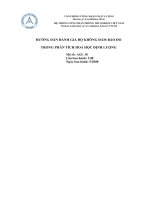 HƯỚNG DẪN ĐÁNH GIÁ ĐỘ KHÔNG ĐẢM BẢO ĐO TRONG PHÂN TÍCH HOÁ HỌC ĐỊNH LƯỢNG