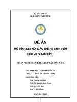 ĐỀ ÁN MÔ HÌNH KẾT NỐI CÁC THẾ HỆ SINH VIÊN HỌC VIỆN TÀI CHÍNH