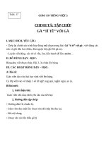 Giáo án Tiếng Việt 2 tuần 17 bài: Chính tả  Tập chép: Gà tỉ tê với gà. Phân biệt AOAU, RDGI, ETEC