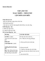 Giáo án Tiếng Việt 2 tuần 17 bài: Tập làm văn  Ngạc nhiên, thích thú. Lập thời gian biểu