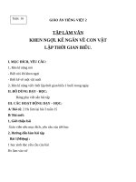 Giáo án Tiếng Việt 2 tuần 16 bài: Tập làm văn  Khen ngợi. Kể ngắn về con vật. Lập thời gian biểu