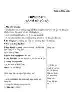 Giáo án Tiếng Việt 2 tuần 17 bài: Chính tả  Tập chép: Gà tỉ tê với gà. Phân biệt AOAU, RDGI, ETEC