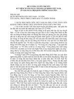 ĐỀ CƯƠNG TUYÊN TRUYỀN KỶ NIỆM 70 NĂM NGÀY THÀNH LẬP QĐND VIỆT NAM, 25 NĂM NGÀY HỘI QUỐC PHÒNG TOÀN DÂN