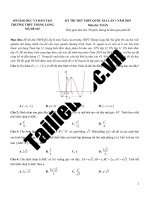 THPT thăng long   hà nội 2019  lần 1   có lời giải 