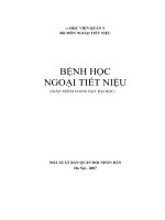 GIÁO TRÌNH BỆNH HỌC NGOẠI TIẾT NIỆU