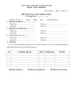 18 biên bản xác nhận khối lượng