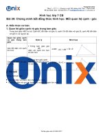 29  TLGV   chứng minh bất đẳng thức hình học   mối quan hệ cạnh   góc 