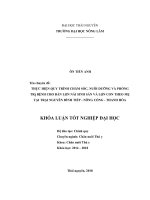 Thực hiện quy trình chăm sóc, nuôi dưỡng và phòng trị bệnh cho đàn lợn nái sinh sản và lợn con theo mẹ tại trại nguyễn đình tiếp   nông cống   thanh hóa 