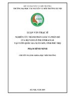 Nghiên cứu thành phần loài và phân bố của họ nấm lỗ Polyporaceae tại Vườn quốc gia Xuân Sơn, tỉnh Phú Thọ (Luận văn thạc sĩ)
