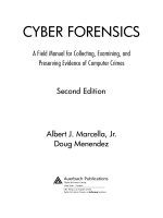 Cyber forensics  a field manual for collecting, examining, and preserving evidence of computer crimes 2nd edition 