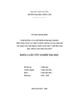 Ảnh hưởng của chế phẩm sinh học respol đến năng suất và chất lượng trứng gà isa shaver tại trại gia cầm khoa chăn nuôi thú y trường đại học nông lâm thái nguyên 