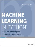 Machine learning in python  essential techniques for predictive analysis 