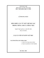Đối chiếu các từ ngữ chỉ màu sắc trong tiếng anh và tiếng việt  