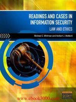 Readings  cases in information security  law and ethics 