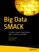 Big data SMACK  a guide to apache spark, mesos, akka, cassandra, and kafka 